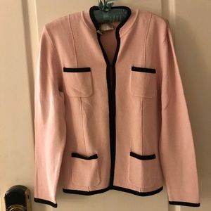 Doncaster sweater, size M, pink & black, like new